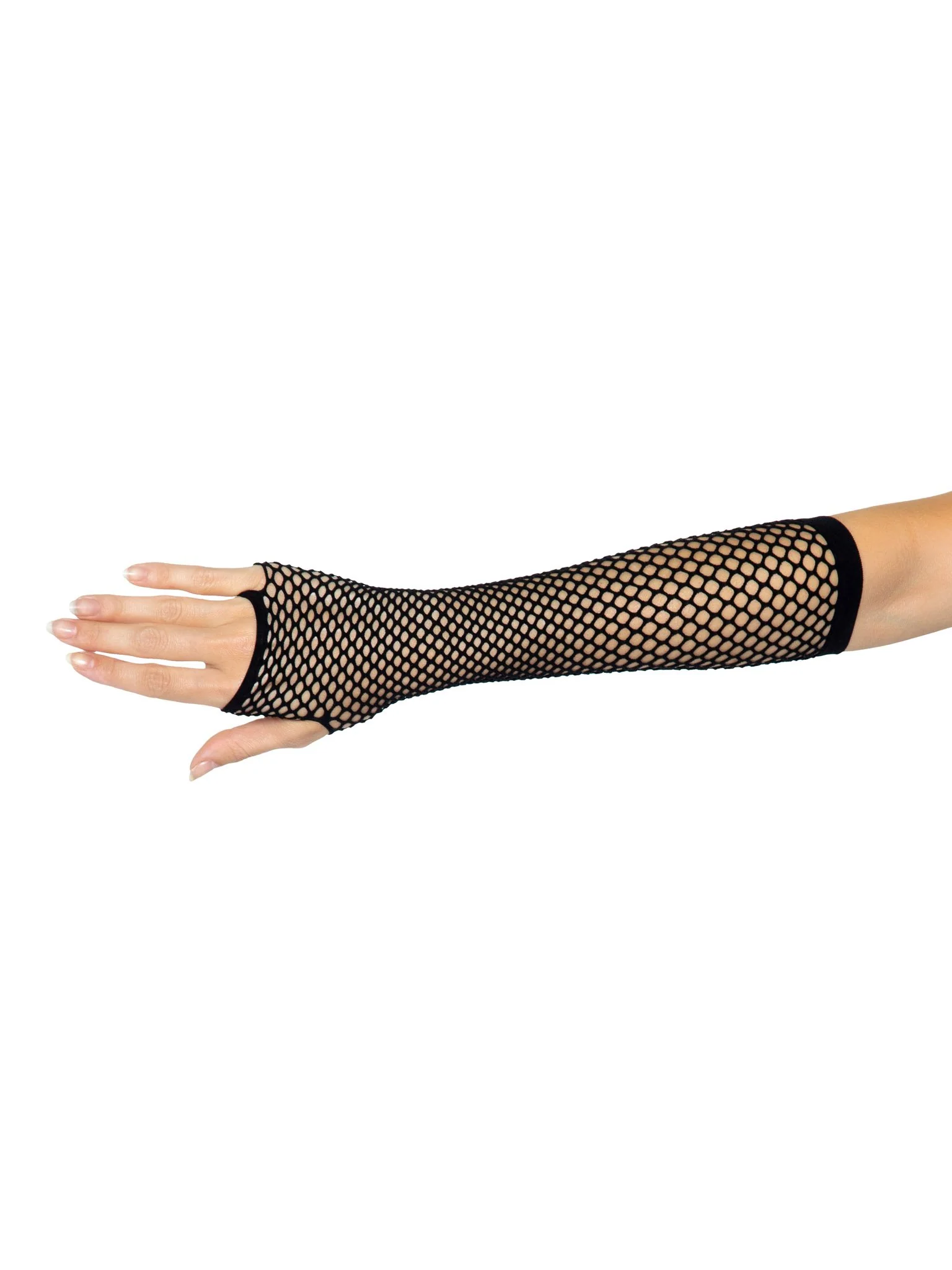 Triangle Net Fingerless Arm Warmer Gloves - Image 5