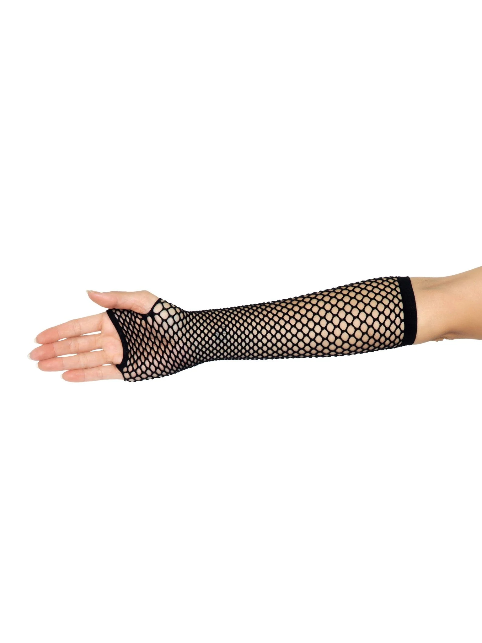 Triangle Net Fingerless Arm Warmer Gloves - Image 6