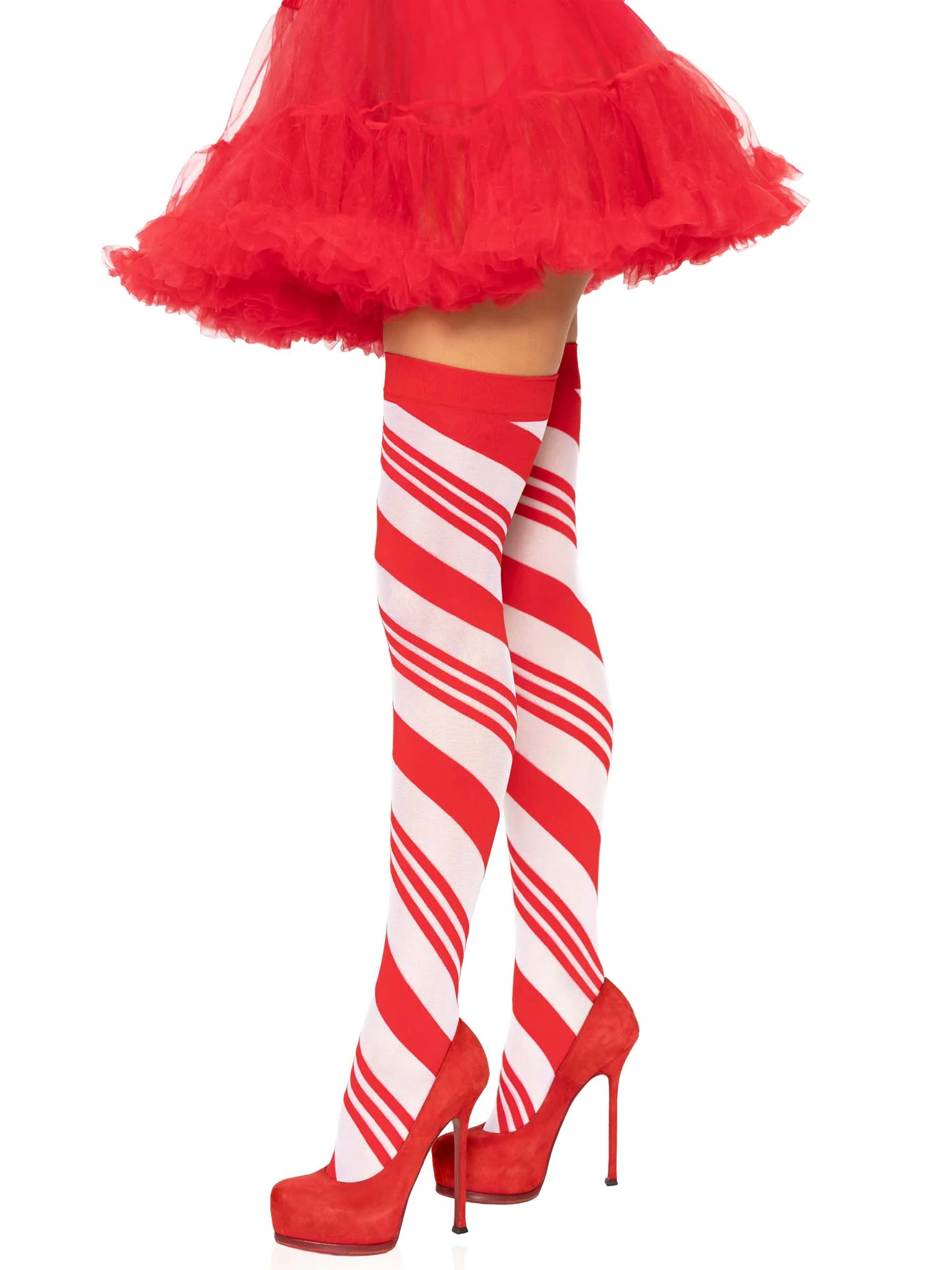 Peppermint Striped Thigh Highs - Image 3