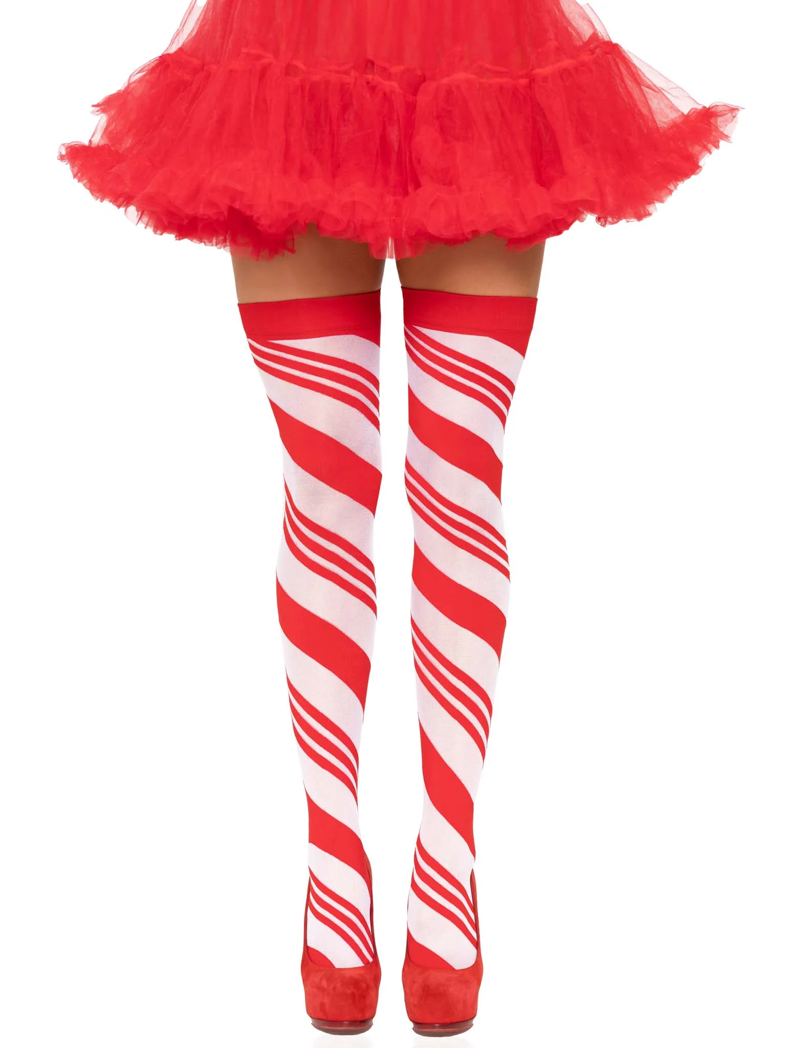 Peppermint Striped Thigh Highs - Image 4