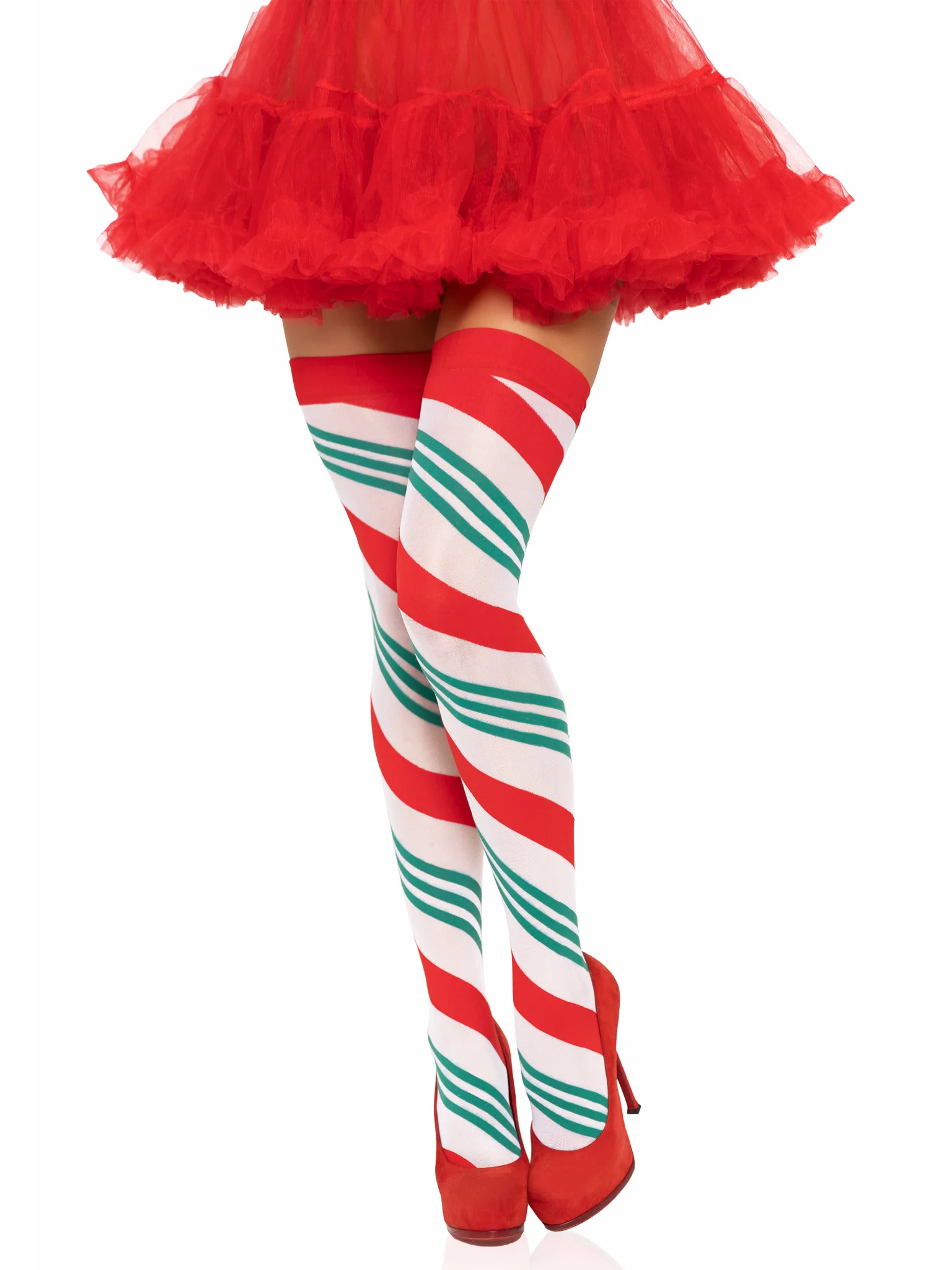 Jolly Holiday Striped Thigh Highs - Image 3