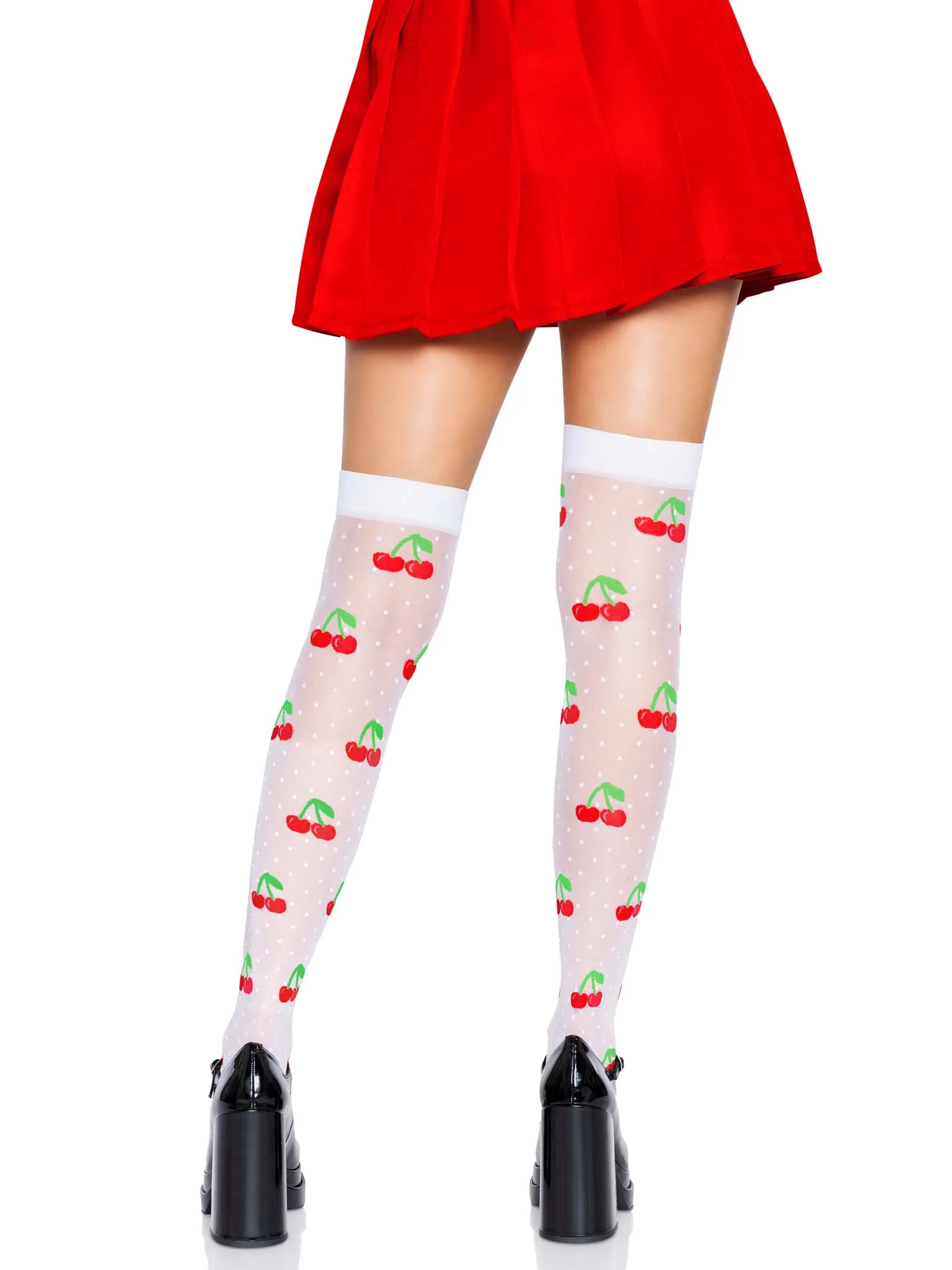 Cherry Dot Thigh Highs - Image 3