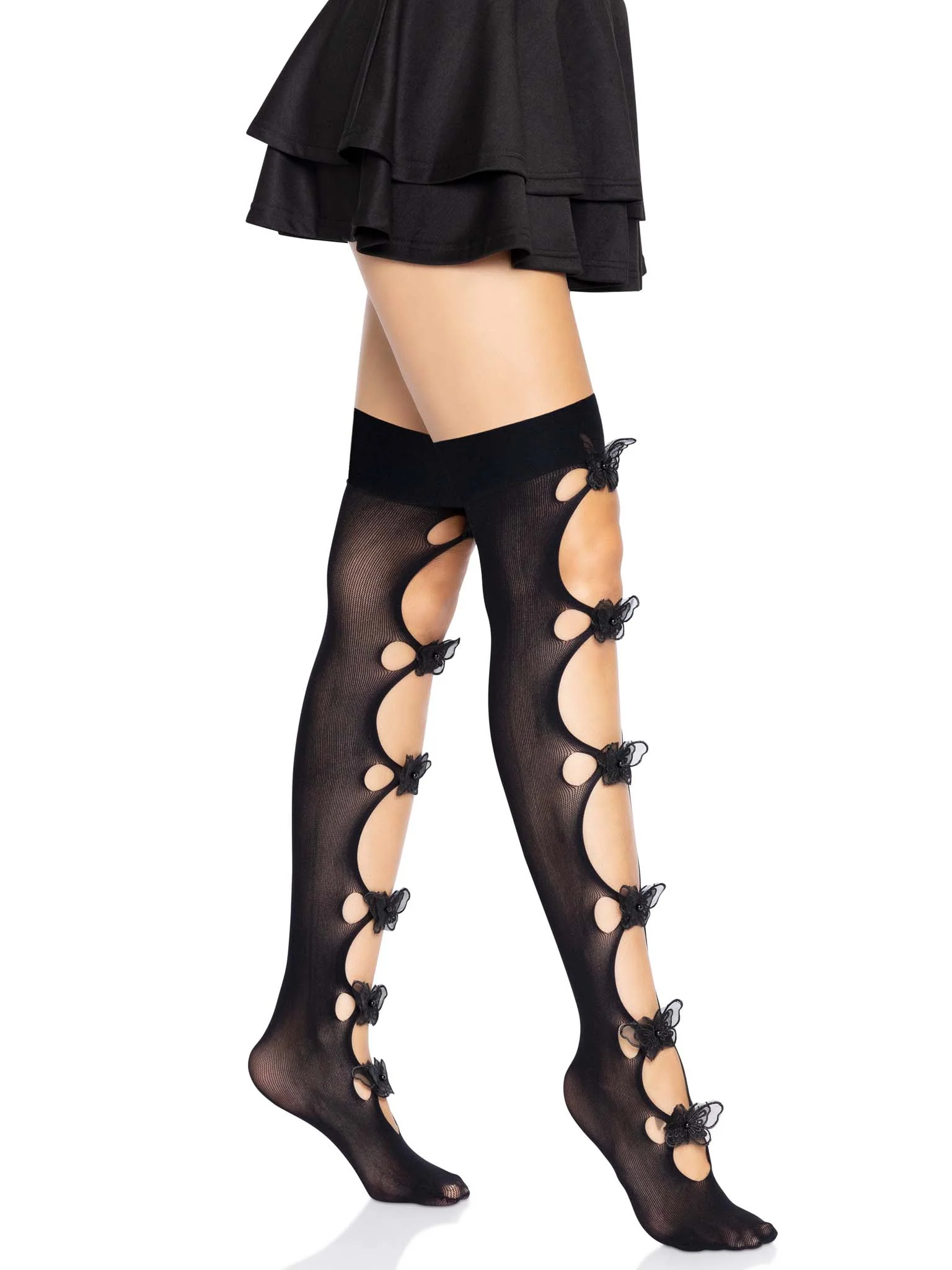 Butterfly Cut Out Thigh Highs - Image 6