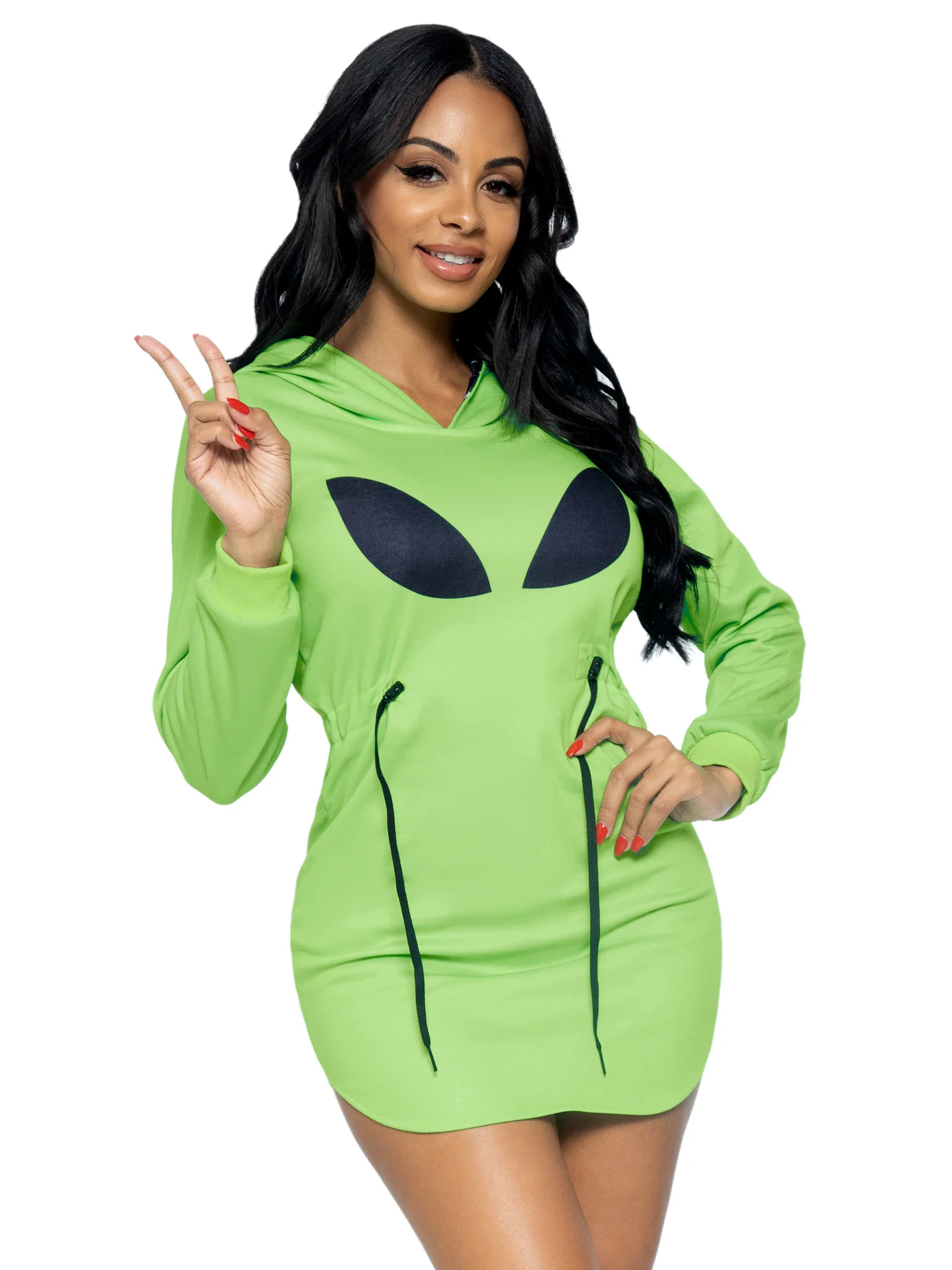 Alien Hoodie Fleece Dress - Image 3