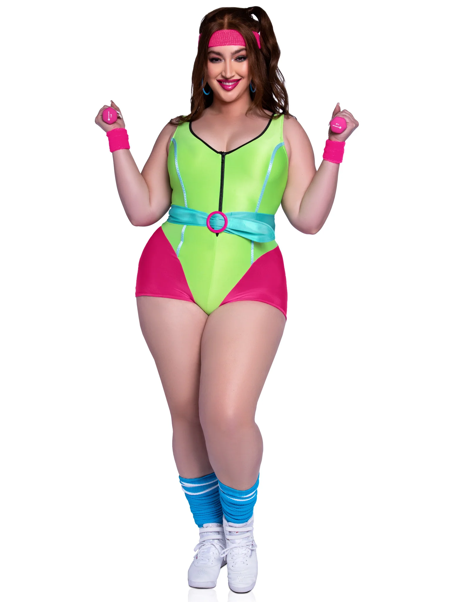 Plus 80s Workout Hottie Costume - Image 4