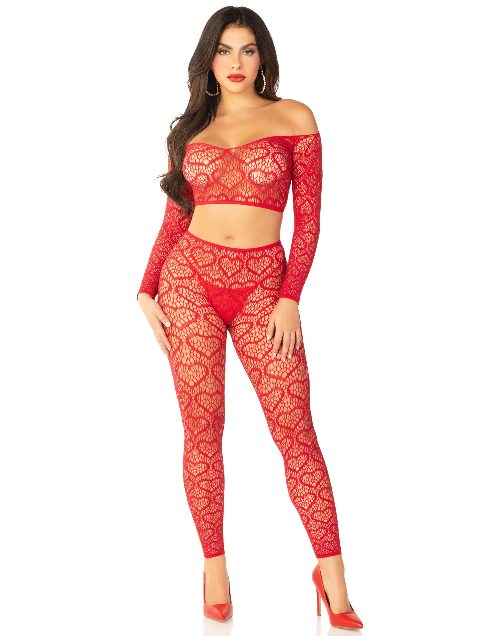 Wild Hearts Crop Top and Footless Tights - Image 10