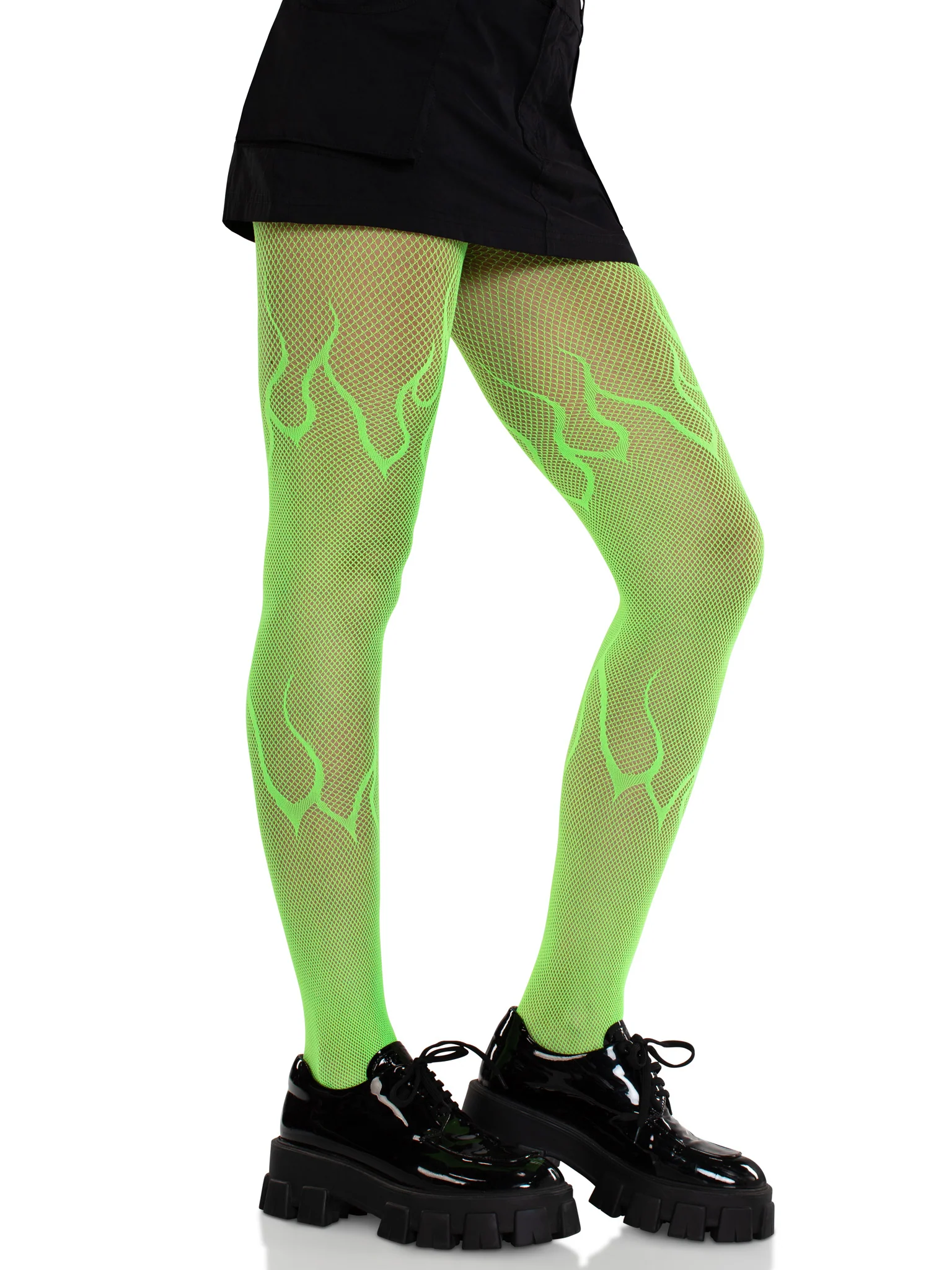 Flame Fishnet Tights - Image 5