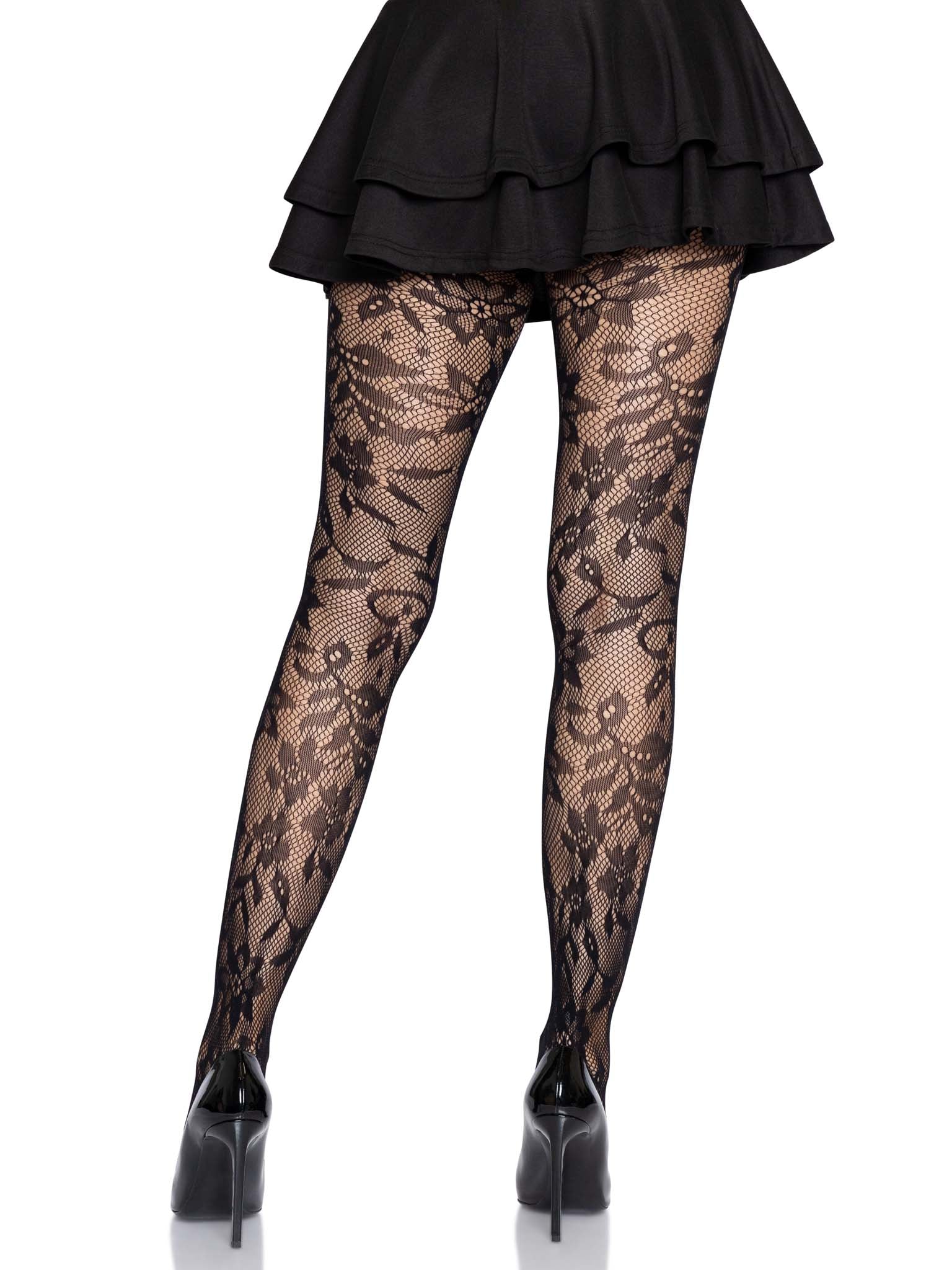 Chantilly Floral Lace Tights - Image 3