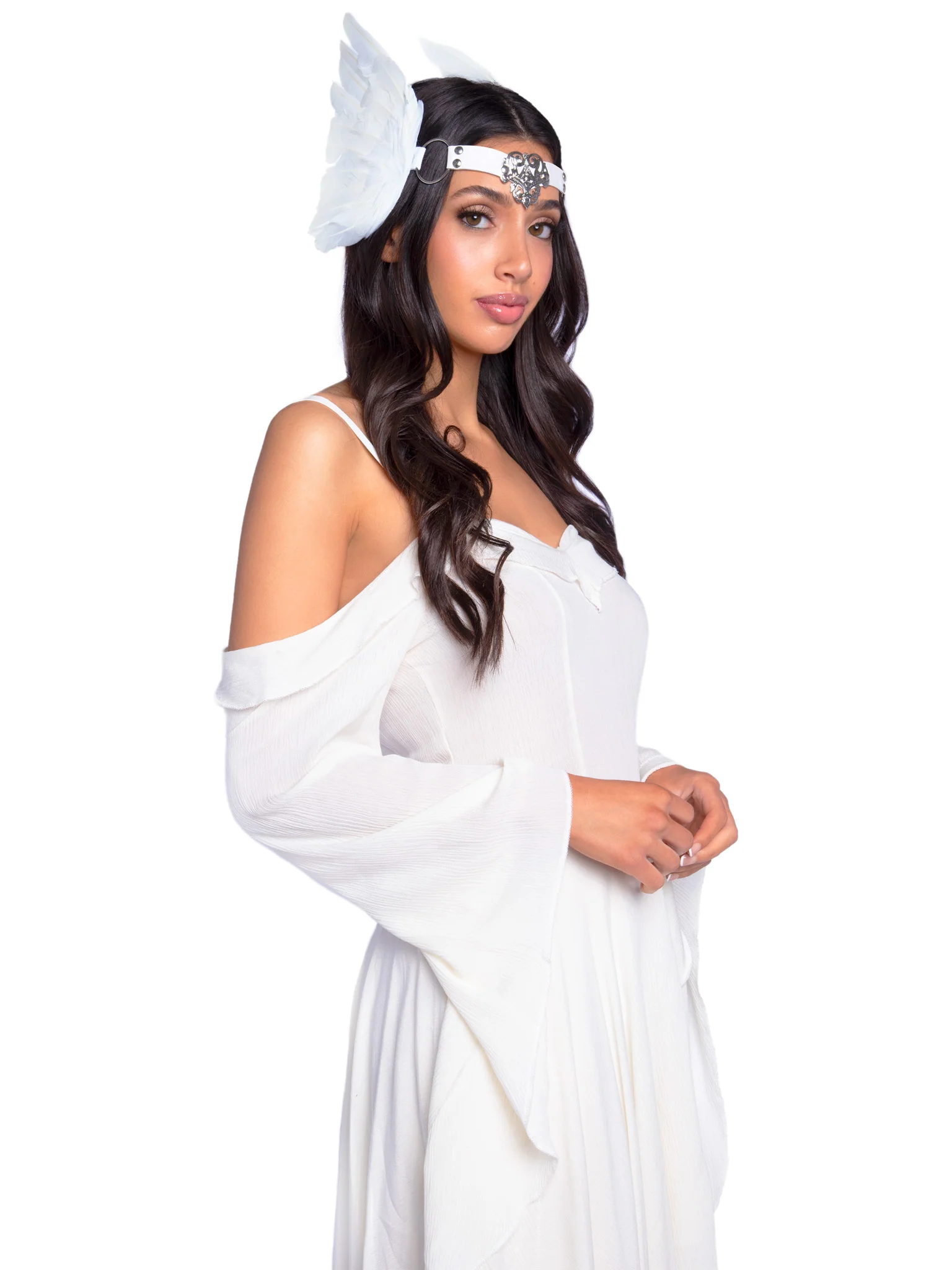 Filigree Medallion Feather Headband - Image 3