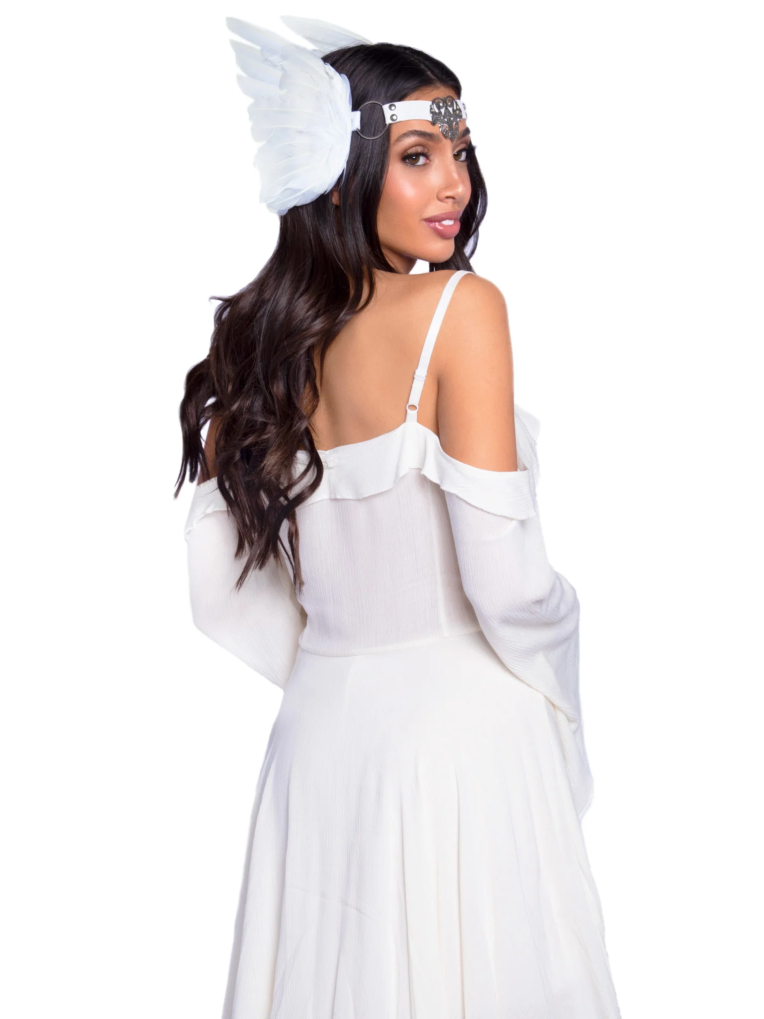 Filigree Medallion Feather Headband - Image 4